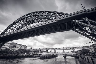 Low angle view of bridge over river