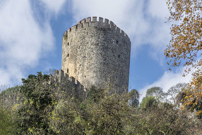 Low angle view of castle against sky