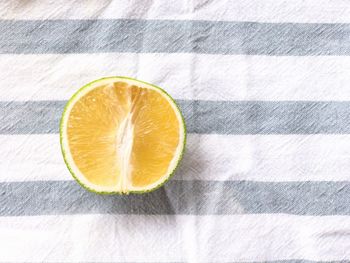 High angle view of fruit on table