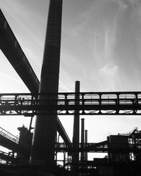 Low angle view of bridge against sky