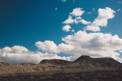 View of mountain against cloudy sky