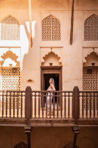 Low angle view of historic building