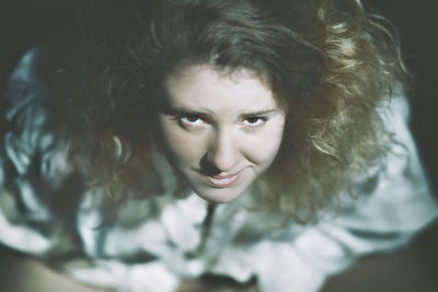 Close-up portrait of young woman