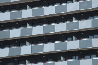 Full frame shot of building. balconies in an office building