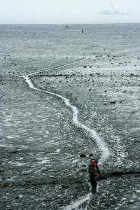 Man surfing in sea