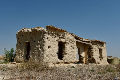 Ruins of old houses at kiti in cyprus on the main road to mazotos
