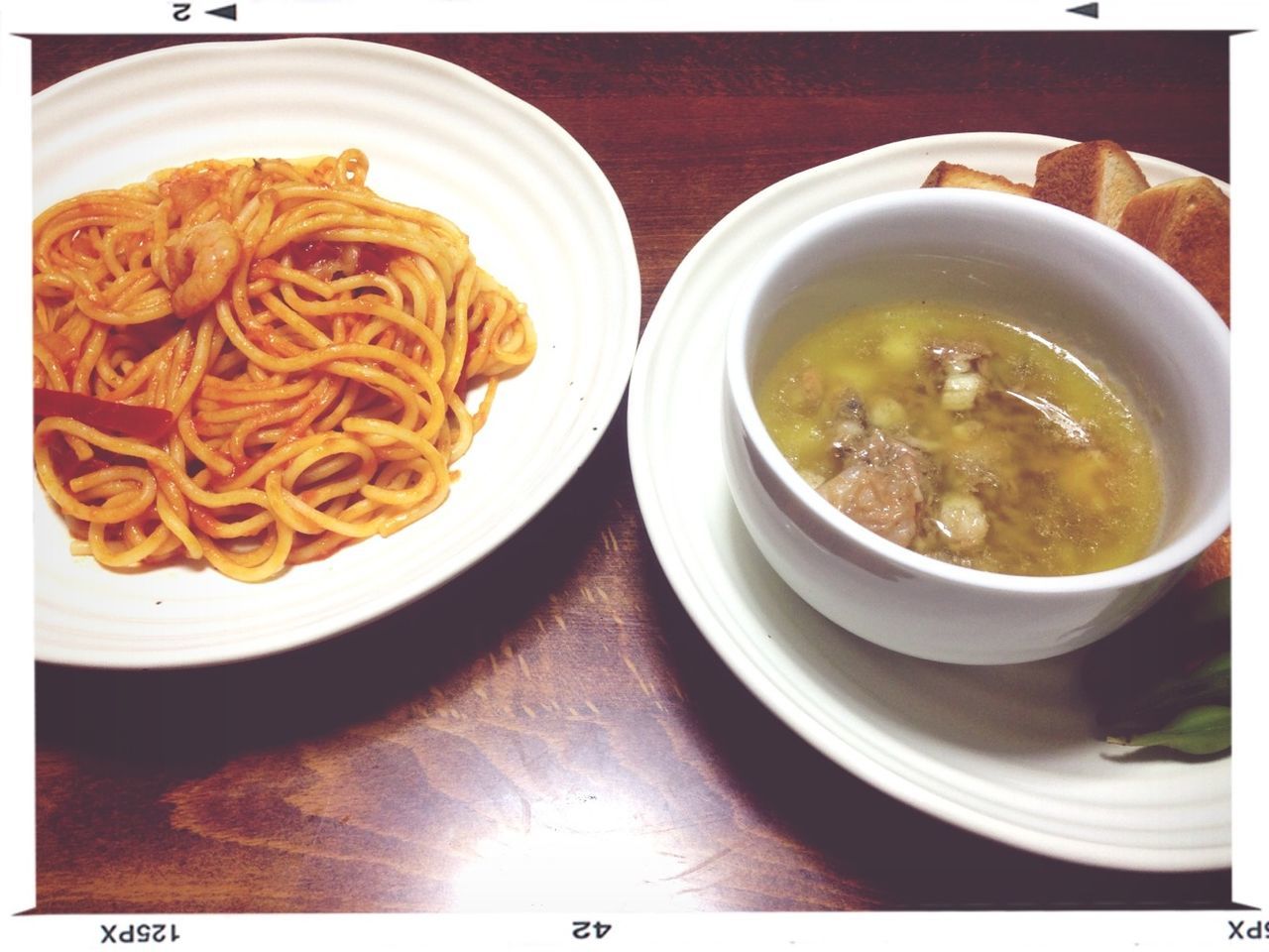 food and drink, indoors, food, freshness, bowl, ready-to-eat, plate, healthy eating, meal, still life, table, noodles, high angle view, soup, serving size, spoon, close-up, pasta, directly above, no people