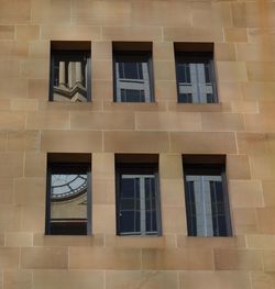 Low angle view of building with windows