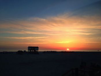 Scenic view of sunset over sea