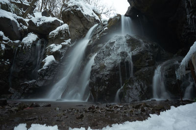 Scenic view of waterfall