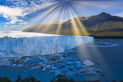 A beautiful scenery of perito moreno glacier