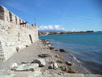 View of sea against clear sky