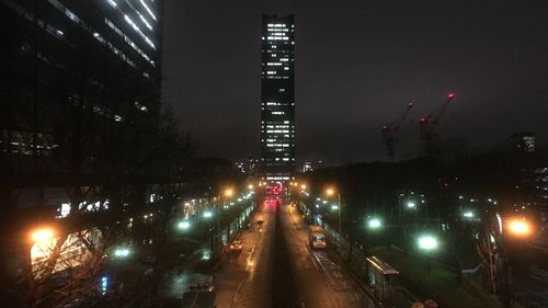 City street at night