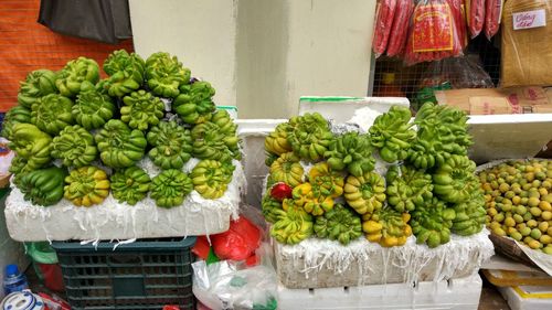 Fruits for sale at market stall