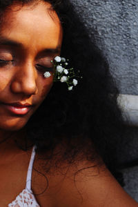 Close-up portrait of a woman