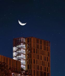 View of moon against clear sky at night