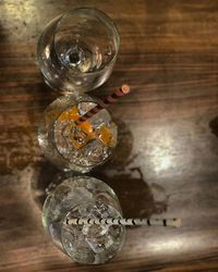 Close-up of water on table