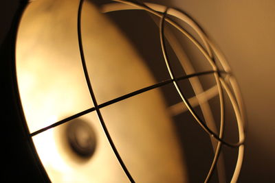 Close-up of illuminated electric lamp