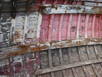 Close-up of abandoned rusty metal