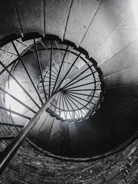 Low angle view of spiral staircase