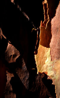 Rock formation on sunny day