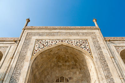 Low angle view of historical building against sky