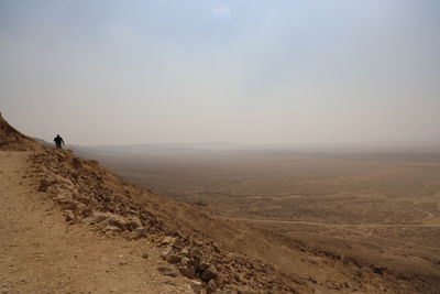 Scenic view of desert against sky