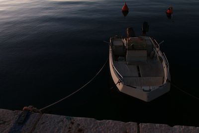 High angle view of sea