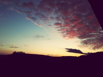 Scenic view of dramatic sky during sunset