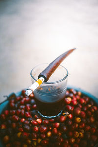 Close-up of drink on table