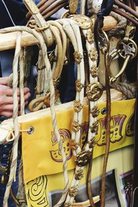 Close-up of clothes hanging