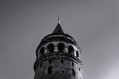 Low angle view of historical building against clear sky