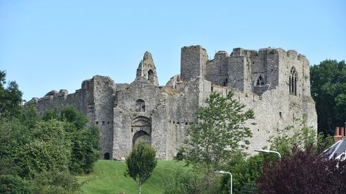 Low angle view of historical building