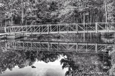 Footbridge over river