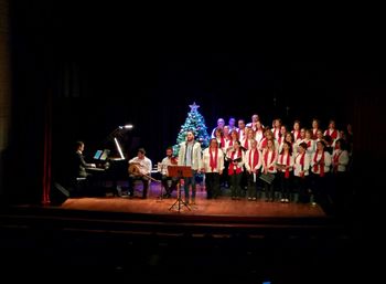 Group of people at music concert