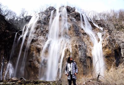 Panoramic view of waterfall