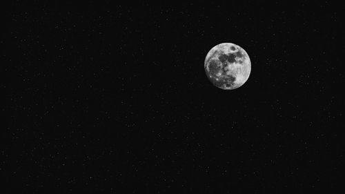 Low angle view of moon in sky