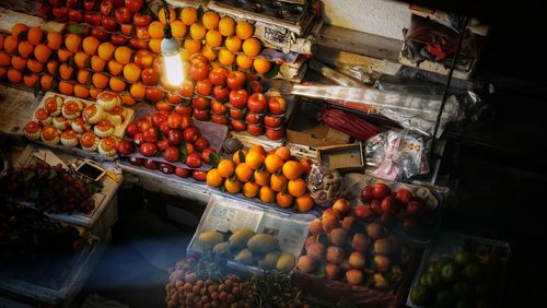 Fruits for sale at market stall