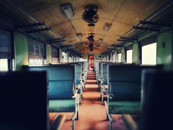 Interior of bus