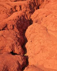 Full frame shot of rock formations in desert