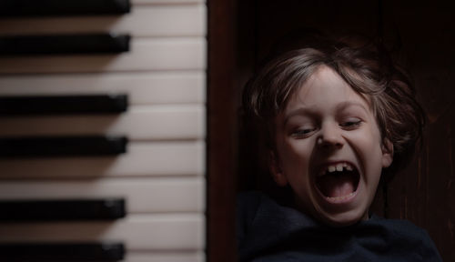 Portrait of girl at home