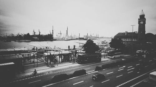 Cars on road against sky