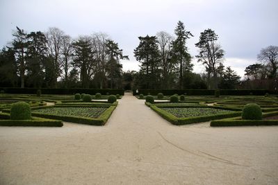 Park in garden against sky