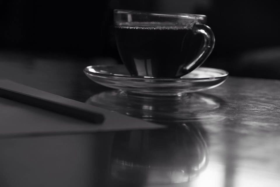 drink, food and drink, indoors, table, refreshment, drinking glass, still life, freshness, close-up, glass - material, transparent, glass, wineglass, focus on foreground, saucer, no people, beverage, alcohol, selective focus, coffee cup