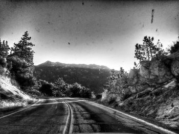 Road passing through mountains