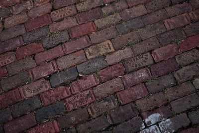 Full frame shot of cobblestone street