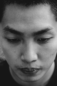 Close-up portrait of young man