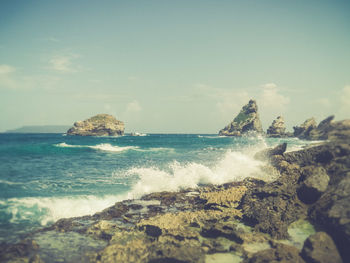 Scenic view of sea against sky