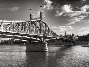 Low angle view of bridge over river