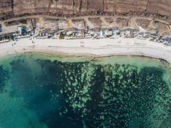 Aerial view of tropical beach